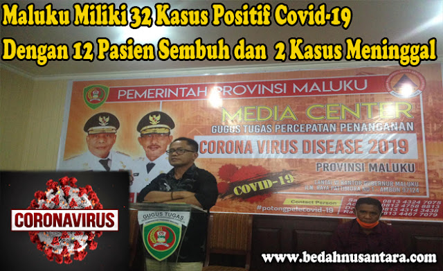 Maluku Miliki 32 Kasus Positif Covid-19 Dengan, 12 Pasien Sembuh dan 2 Kasus Meninggal 1 kasus%2B32