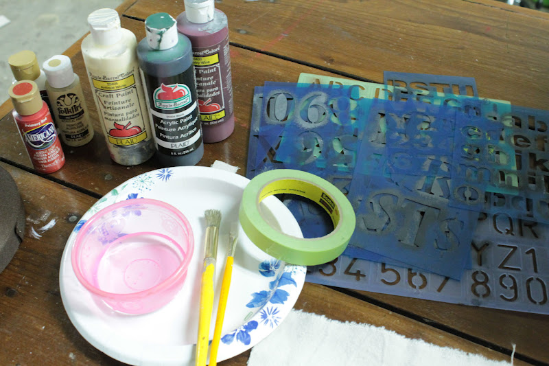 VanHook & Co. Stenciling on fabric with acrylics