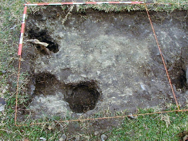 Several postholes found at the Savidug ijang