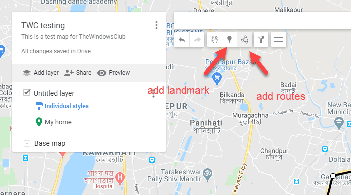 สร้างแผนที่ฟรีใน Google Maps