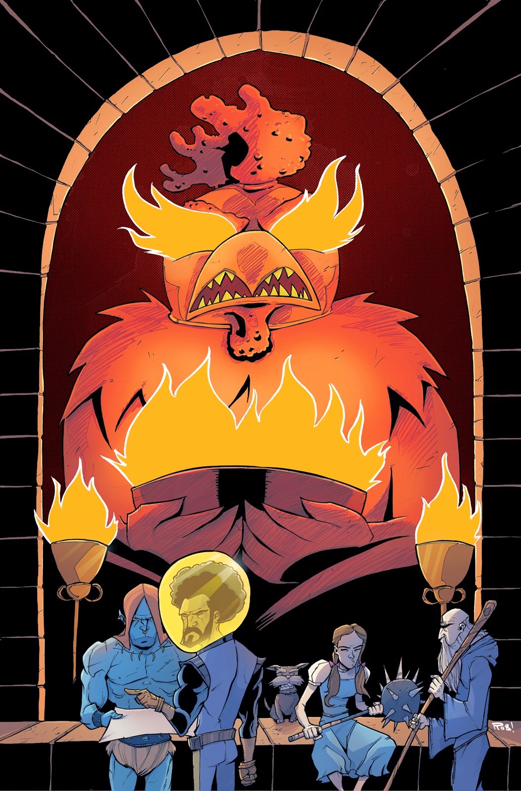 San Diego Comic-Con 2014 Exclusive Chew: Warrior Chicken Poyo #1 Metallic Orange Foil Variant Cover by Rob Guillory