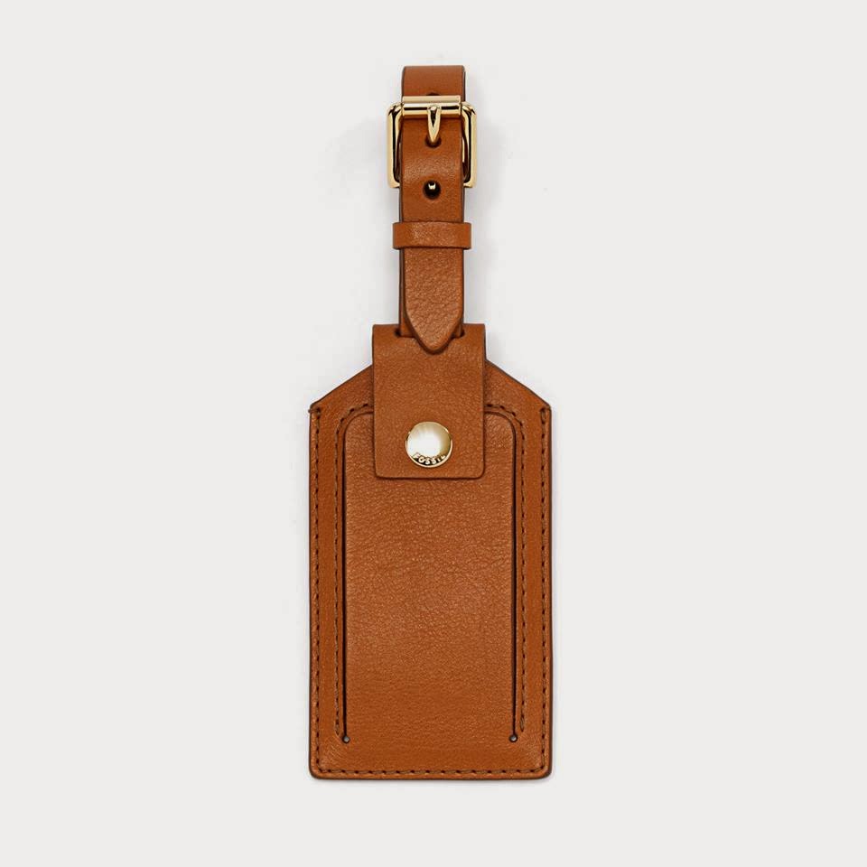 USA Boutique: FOSSIL Genuine Leather Luggage Tag