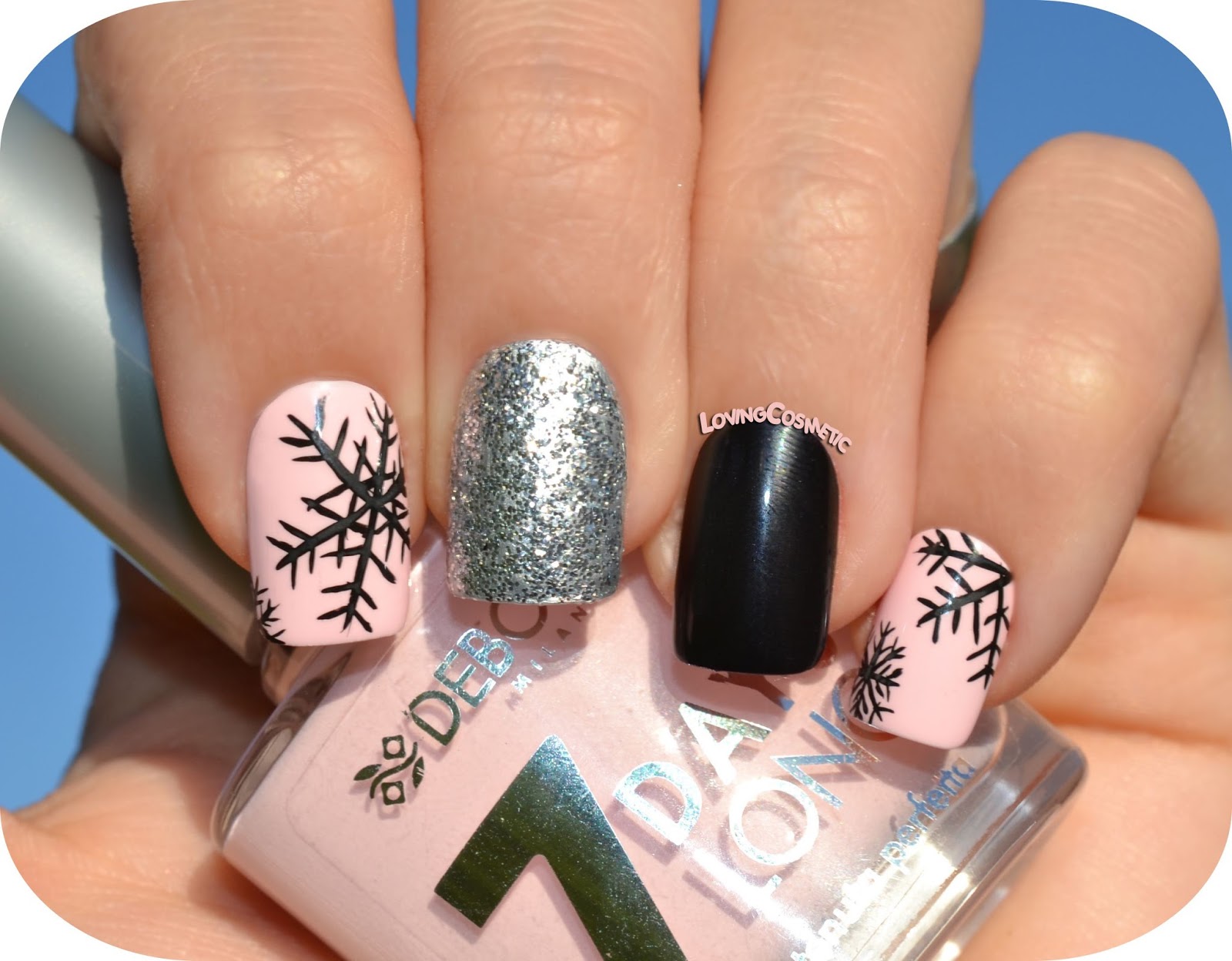 Nail Art Copos de Nieve LovingCosmetic