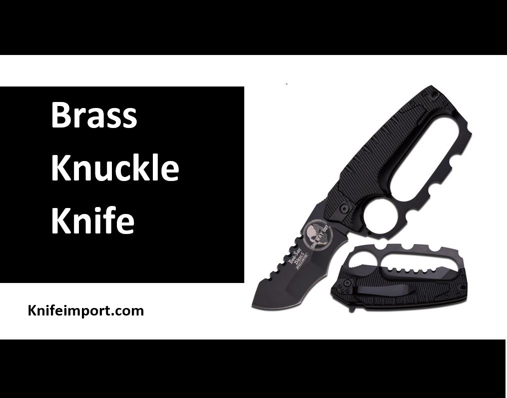 Double Trouble Brass Knuckle Knife For Sale