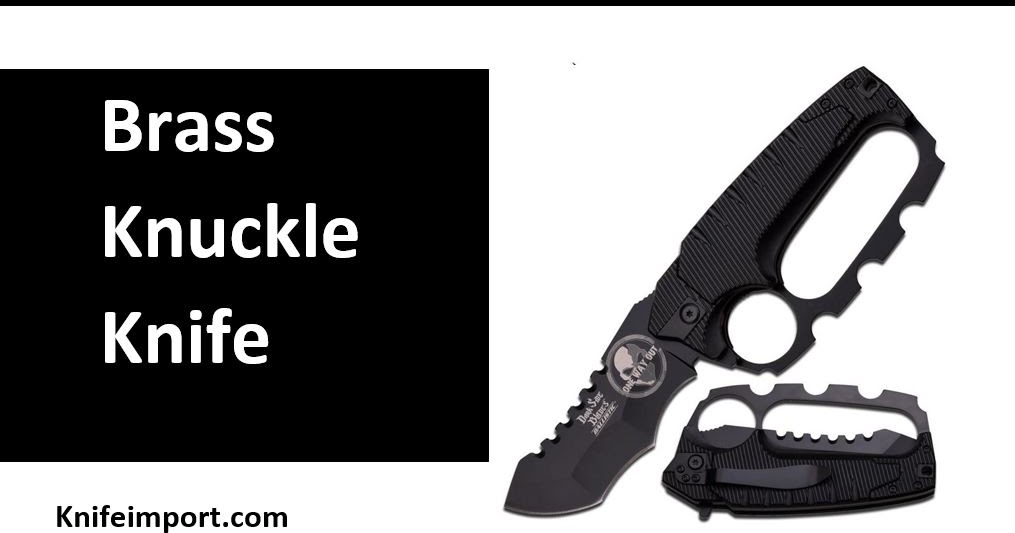 Double Trouble Brass Knuckle Knife For Sale