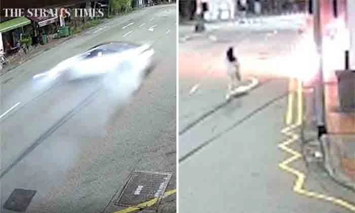 Tanjong Pagar crash: Video shows girlfriend of driver running to burning car, Singapore, News, Accidental Death, Injured, Car accident, Video, World
