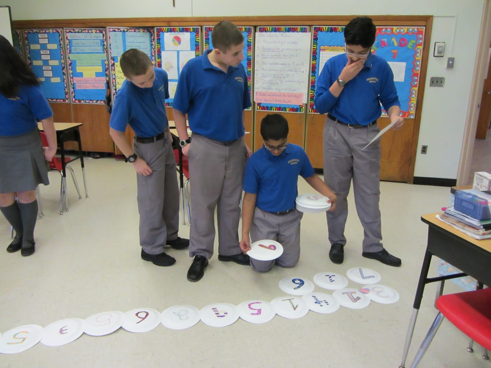 Our Lady of Peace School Pi Day in the Middle School