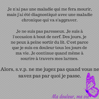 La douleur, ma vie La douleur, ma vie