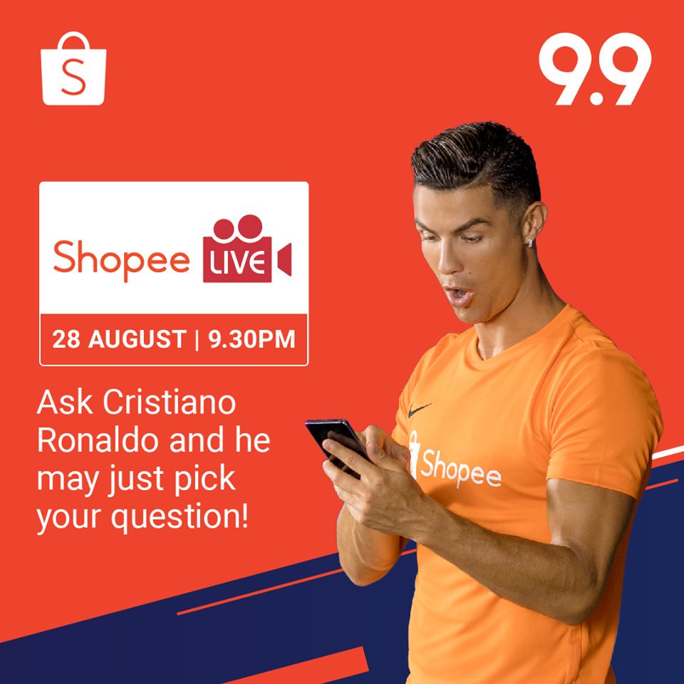 SaidatulShyD Catch Cristiano Ronaldo on Shopee Live