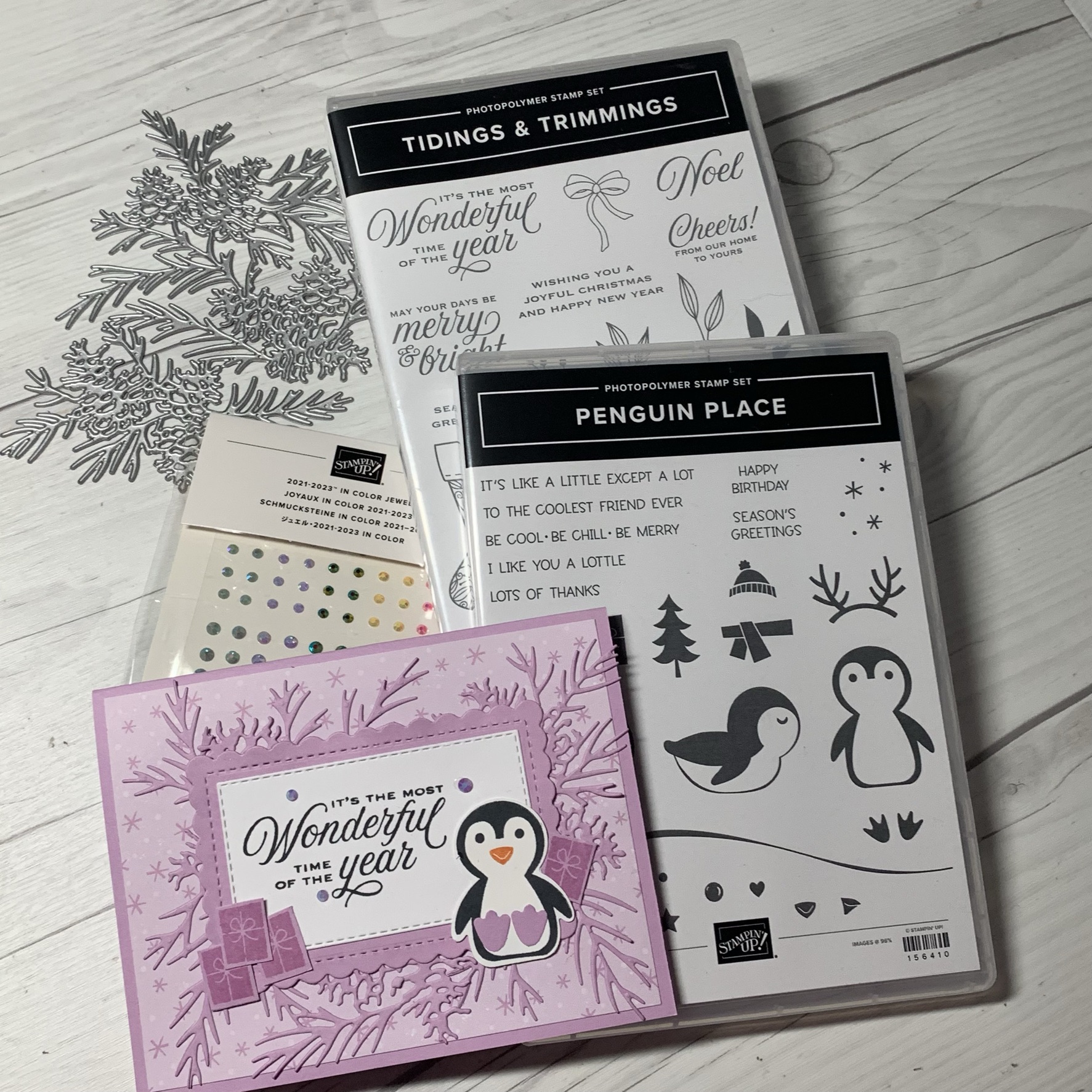 Christmas Card fun using Stampin' Up! Penguin Place Bundle Stamped