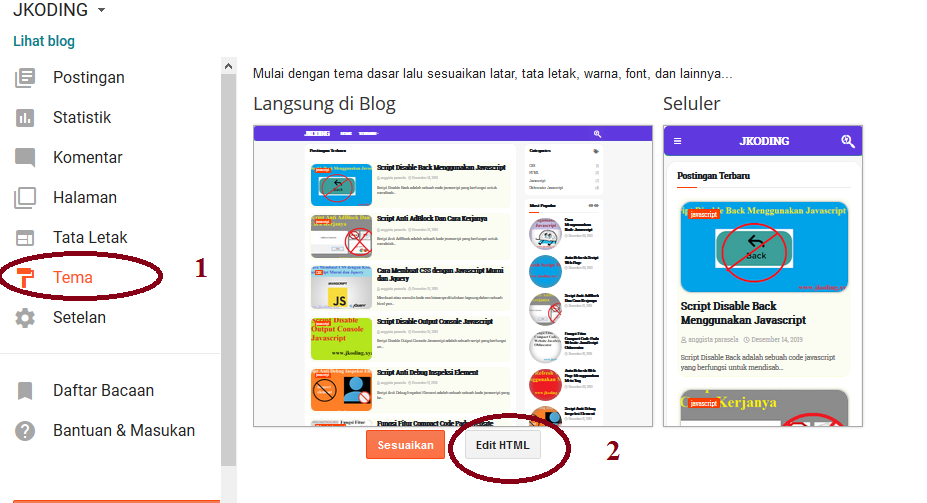 Template Kosong Blogger (Template Default Blogger) Situs Pendidikan