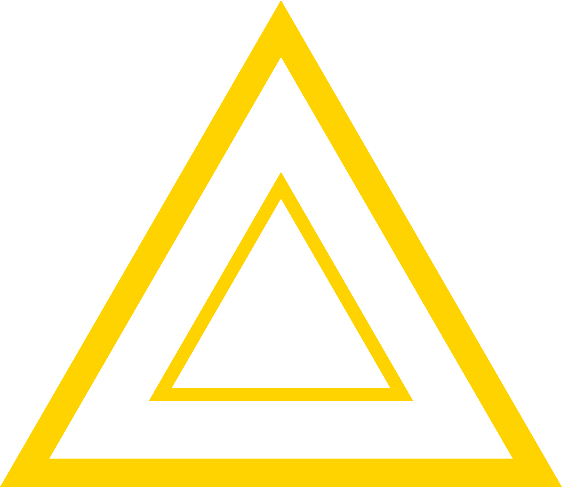 Two yellow interlocking triangles
