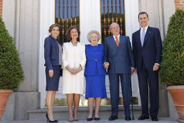 After the inauguration, they had lunch at Zarzuela Palace with King Juan Carlos and Queen Sofia of Spain.