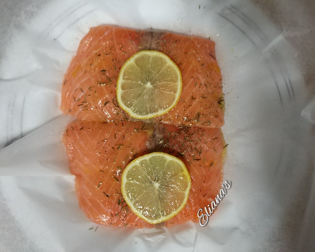 ¡Hoy Comemos en Casa! Salmón al Papillote en microondas