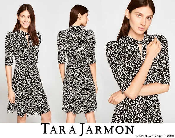Princess Marie wore TARA JARMON clover-print dress