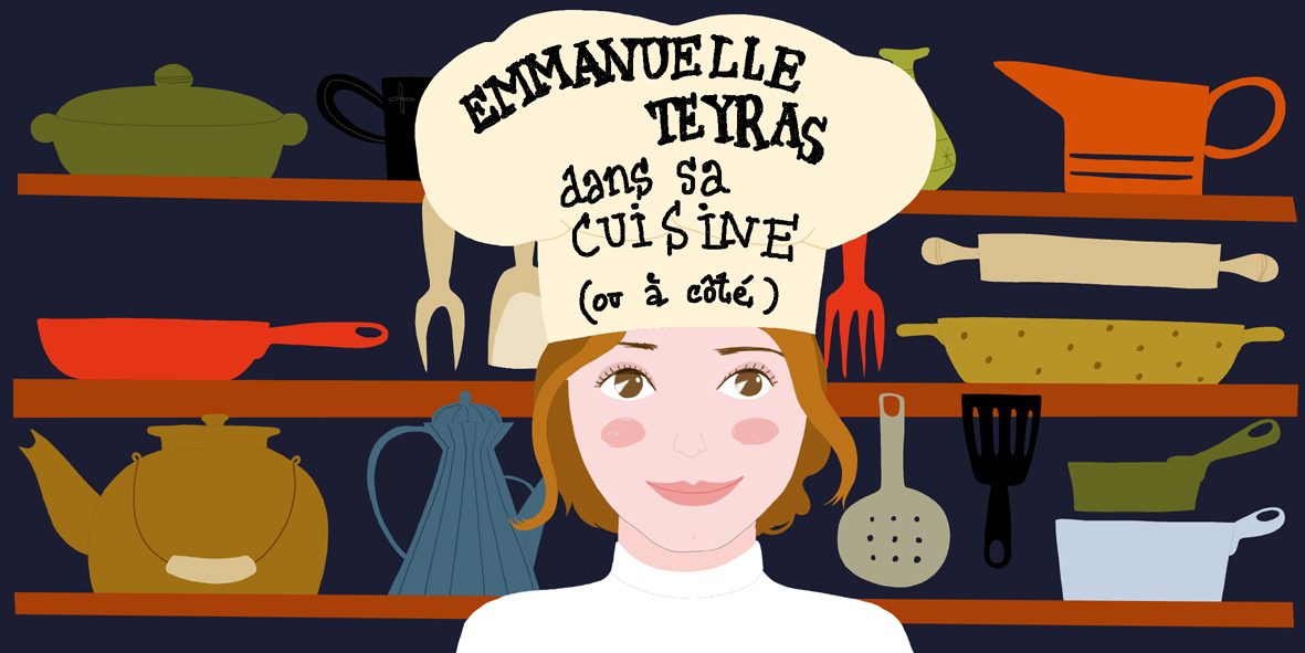 Emmanuelle Teyras dans sa cuisine