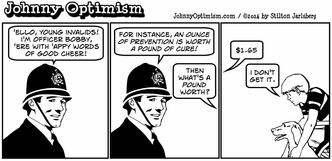 johnny optimism, medical, humor, sick, jokes, hospital, stilton jarlsberg, officer, bobby