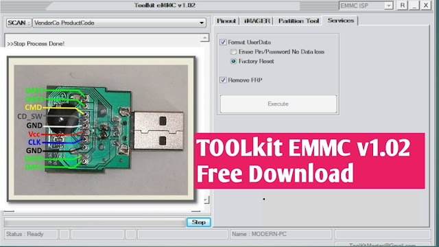 Toolkit EMMC v1.02 Free Download ( No Need To Activation ) Emmc isp pinout