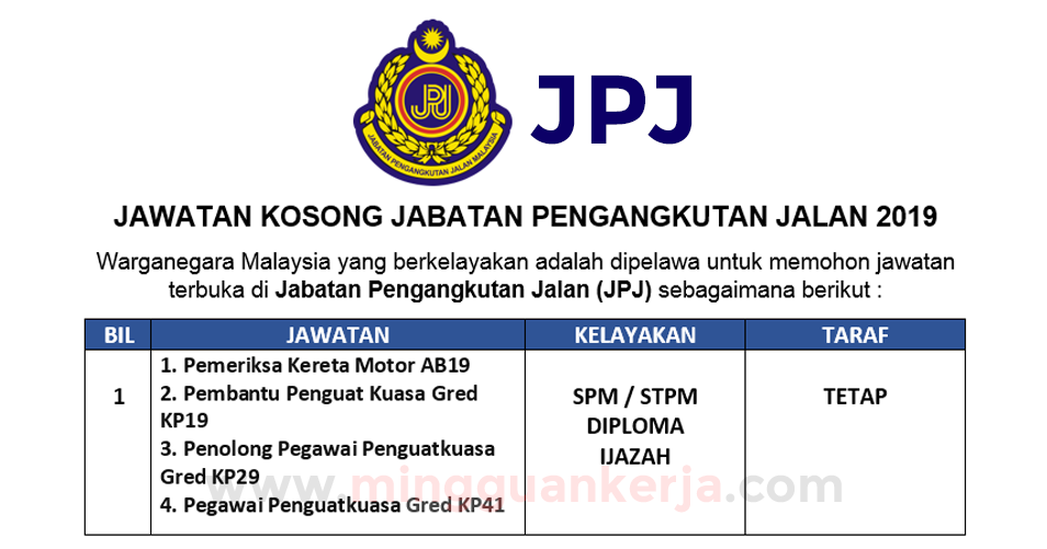 Permohonan jpj lepasan spm