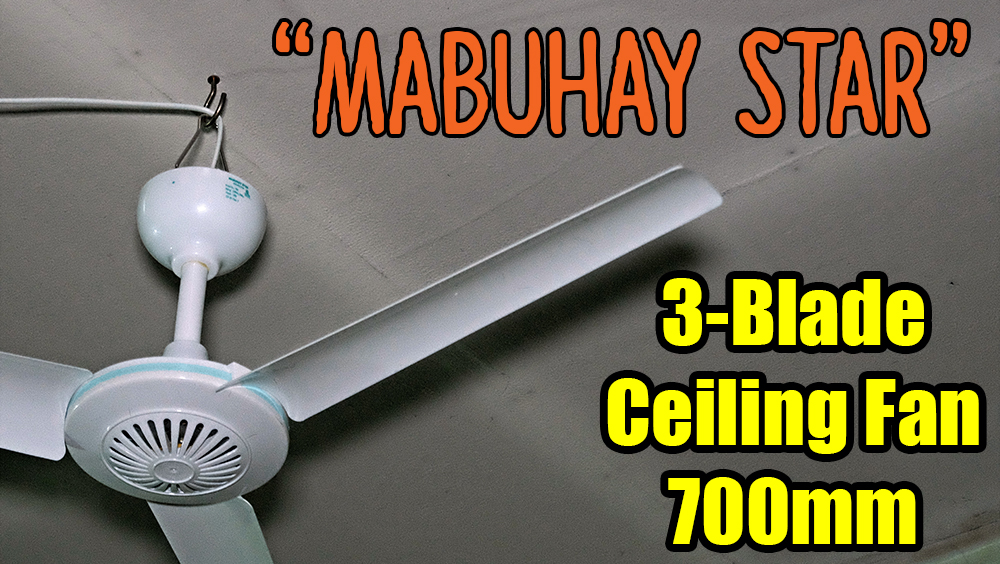 Mabuhay Star' Ceiling Fan (3-Blades, 700mm)