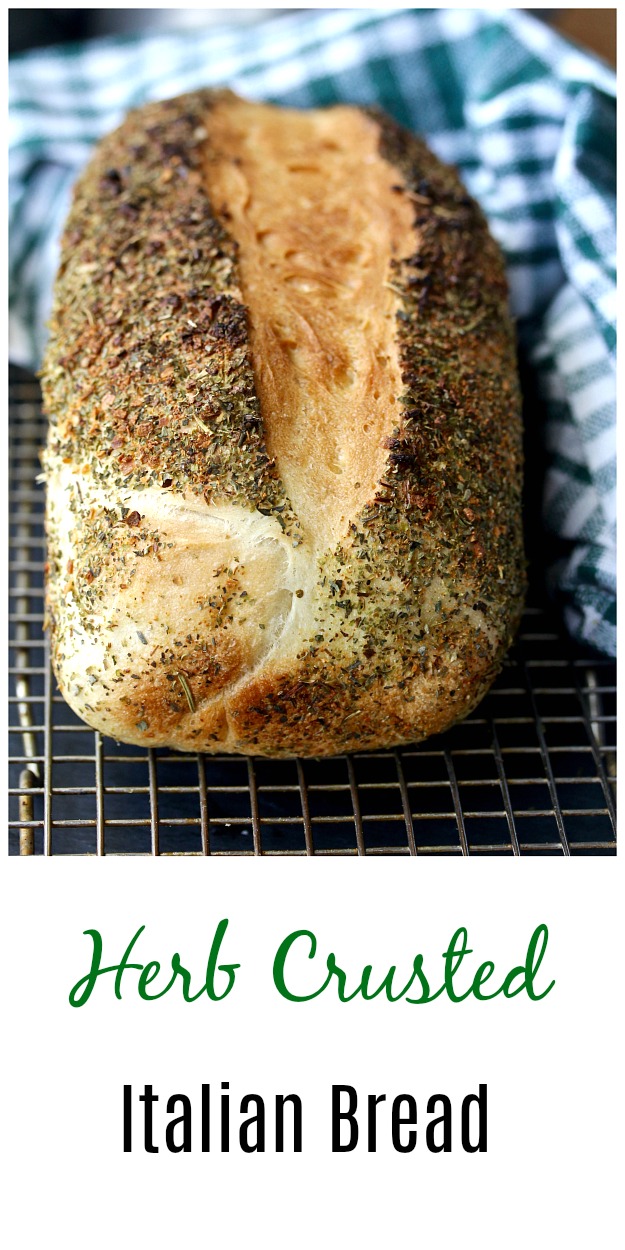 Easy Homemade Herb Crusted Italian Bread Karen's Kitchen Stories
