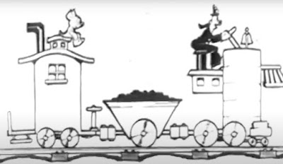 A scene from "KoKo's Toot-Toot" (1926)