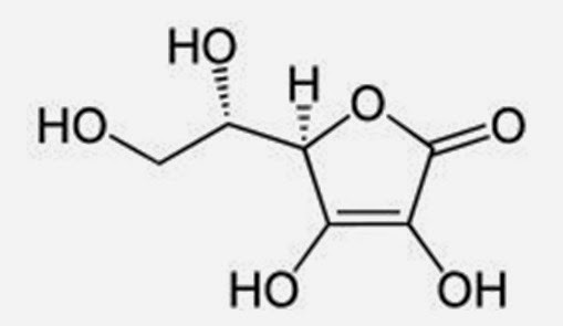 molecula estrutural acido ascorbico