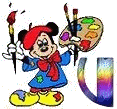 Alfabeto de Mickey pintor V.