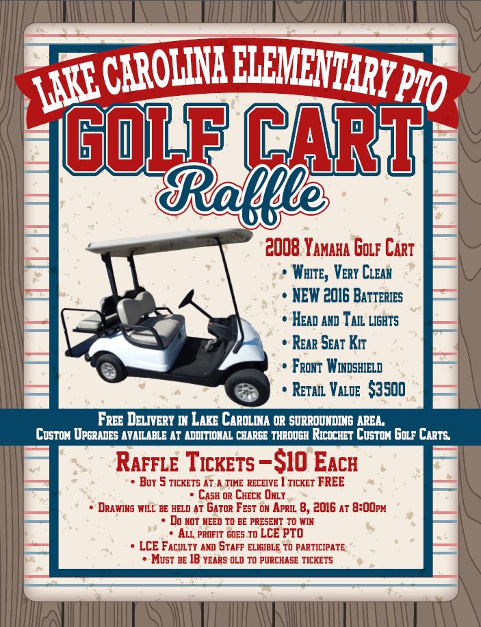 Lake Carolina Elementary Communigator Golf Cart Raffle