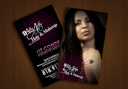 14 Make Up Artist Business Card Examples Mow Design Graphic B4 After Make Up Business Cards