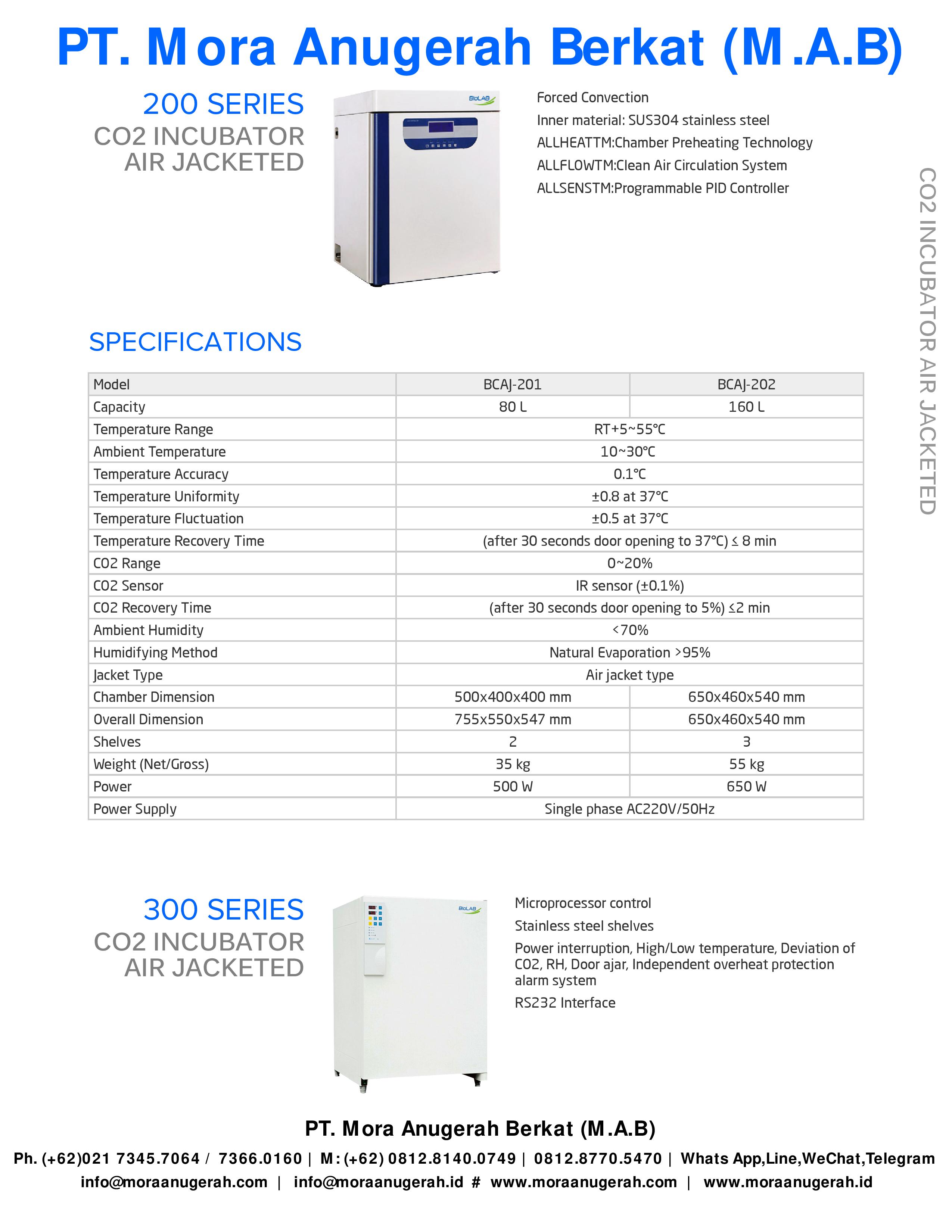 CO2 Incubator Air Jacketed