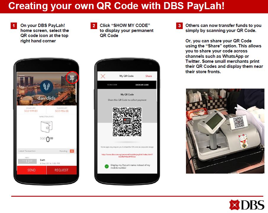 DBS PayLah!: First bank in Singapore to launch QR code ...