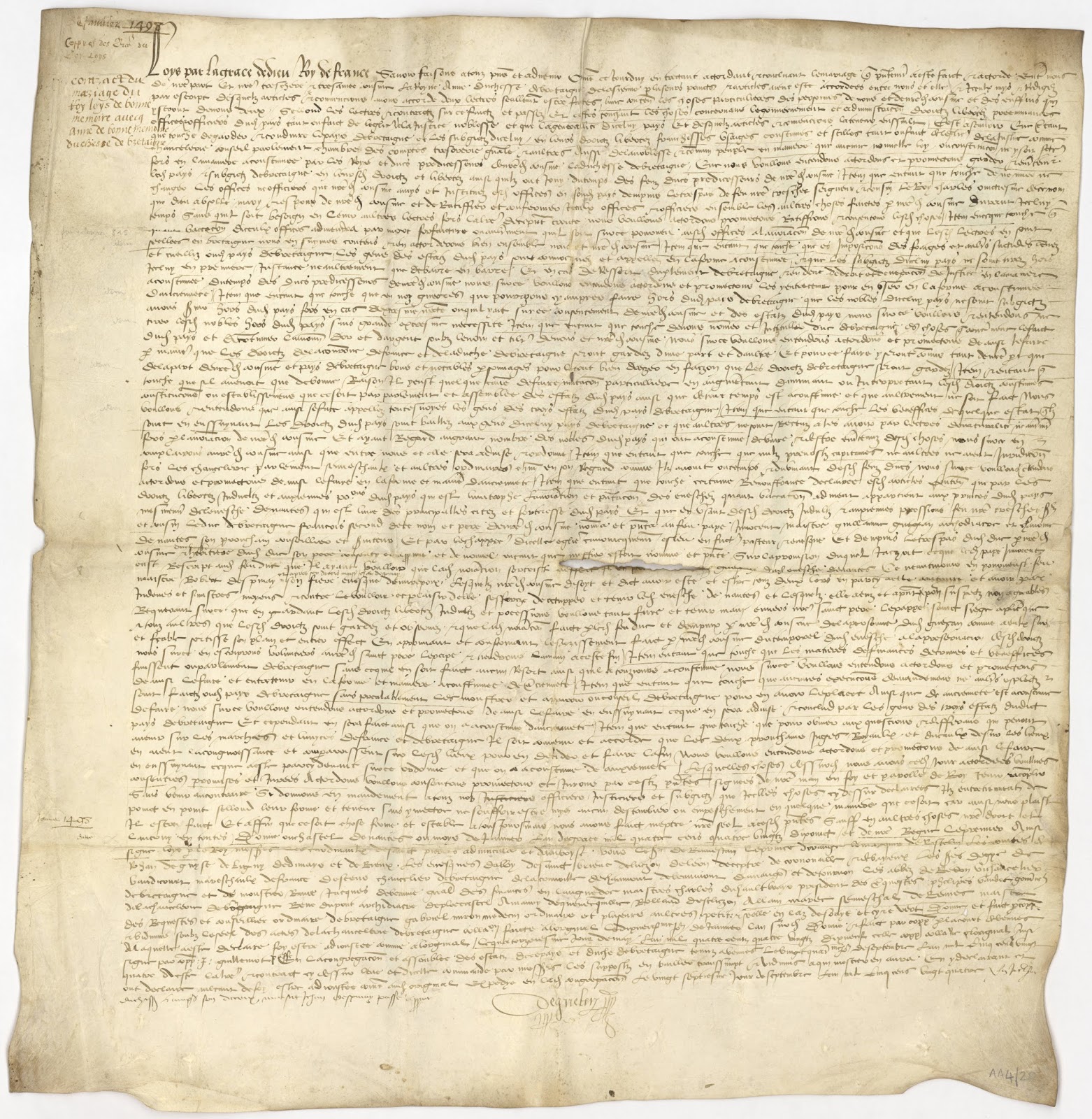 1499 publication du Traité de de la Bretagne