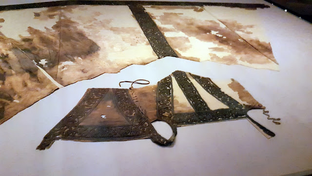 fragments of the dress from eleonora di Tolero in the fashion museum palazzo pitti