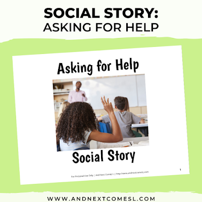 Asking for help social story for kids