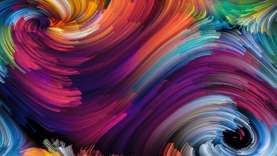 Abstract, Swirl, Pattern, Corolful, Digital Art, 4K, #6.2639