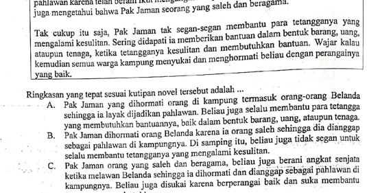 Contoh Soal Dan Jawaban Melengkapi Teks Ulasan Yang