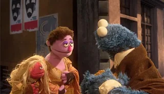 Cookie's Crumby Pictures Les Mousserables. We see Cookie Monster as Jean Bonbon. Sesame Street Episode 4421, The Pogo Games, Season 44.