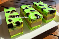 Puding Kek Lapis Cendol & Cincau