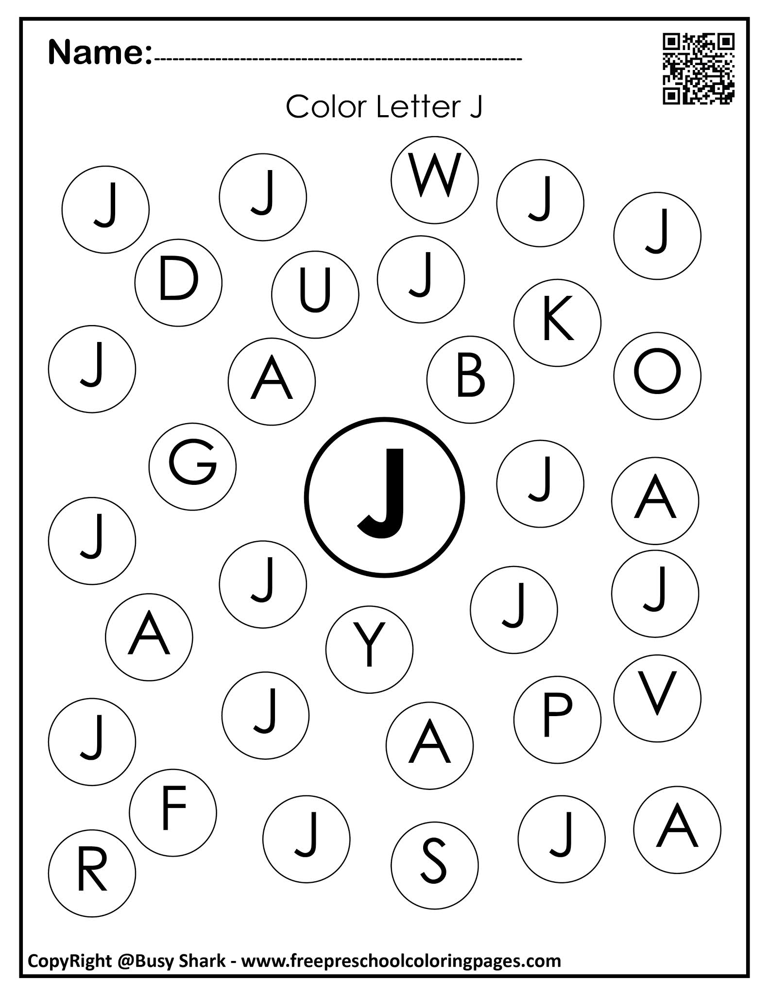 Free Printable Find The Letter Worksheets