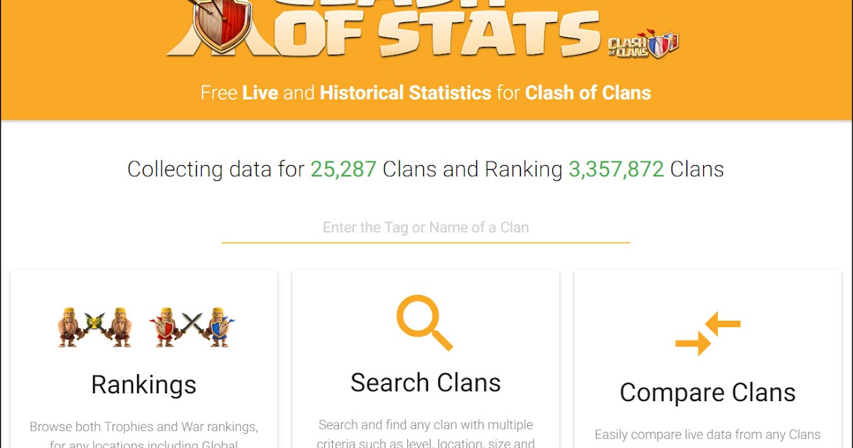 Clash of Stats Uma ferramenta de Pesquisa, Comparação e Ranking de Clãs Clash of Clans Dicas