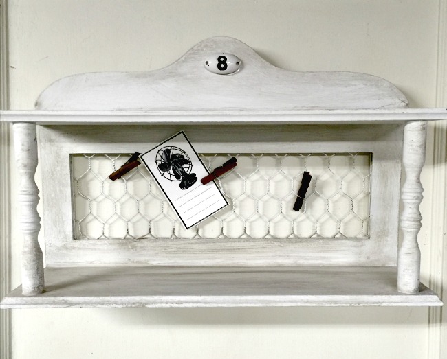 Repurposed Chicken Wire Shelf