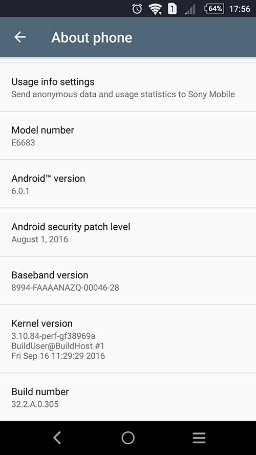 New Firmware 32.2.A.0.305