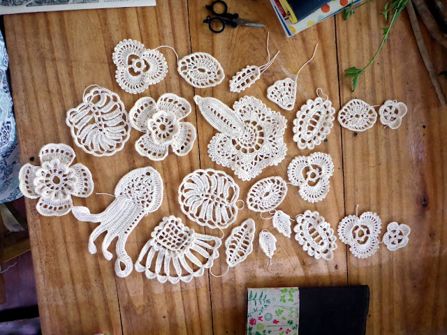 Irish lace motifs free to learn to make