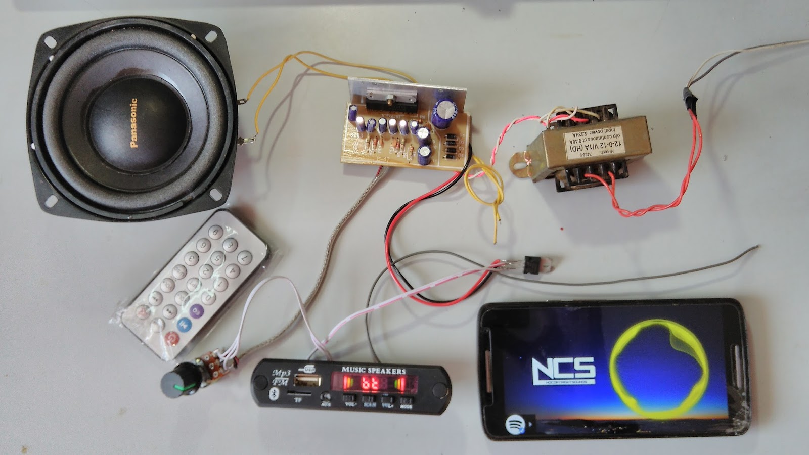 (part3)TestingBluetooth, SD card, AUX, FM radio mp3 player module