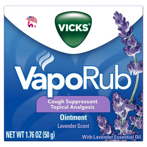 Thuốc xoa ngực cho bé Vicks VapoRub Lavender điều trị ho và đau nhức nhẹ