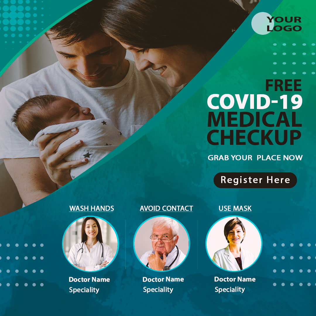 Health  Banner Concept Medical Banner Design PSD Social Media Ad