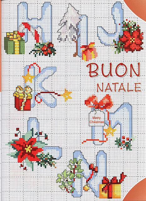punto de cruz: Abecedario letras Navidad - Blog de imágenes