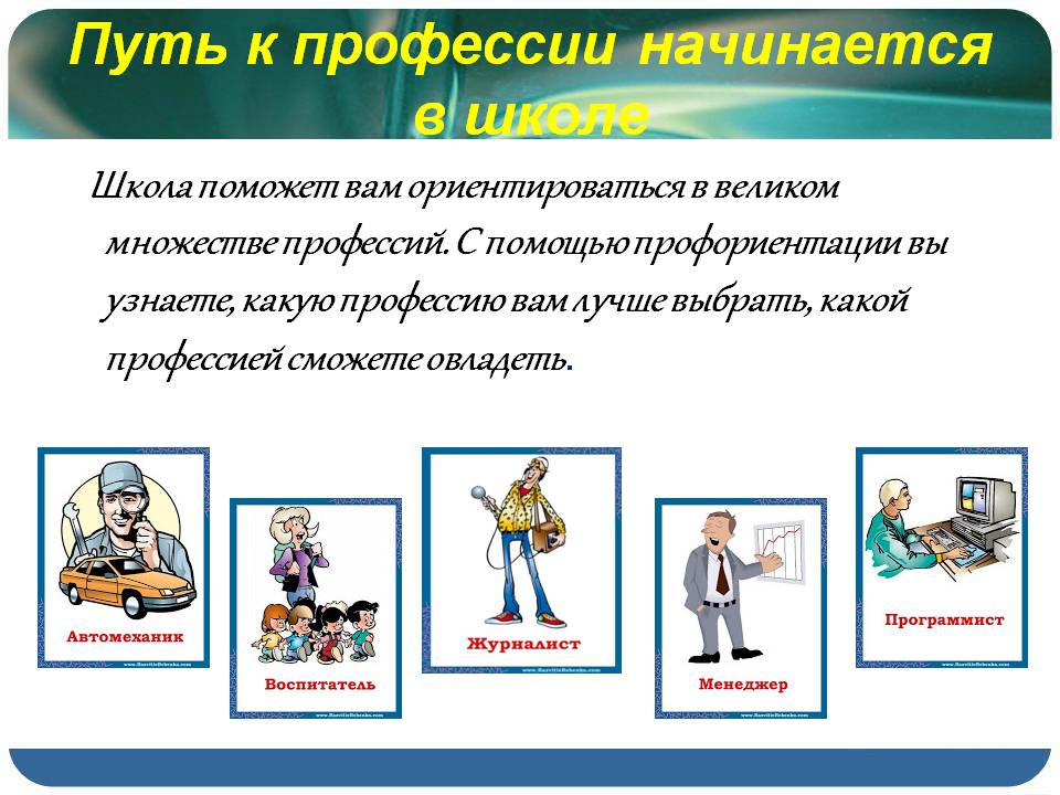 Выбор профессии картинки для презентации