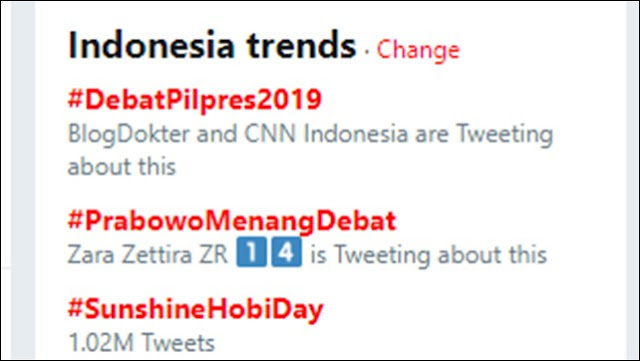 #PrabowoMenangDebat Jadi Trending Topic di Twitter #PrabowoMenangDebat Jadi Trending Topic di Twitter
